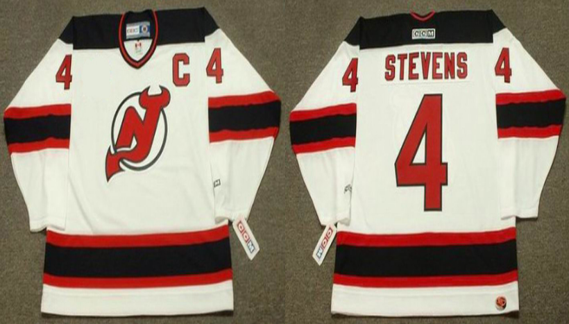 2019 Men New Jersey Devils 4 Stevens white style #2 CCM NHL jerseys